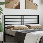 vidaXL Tête de lit métal noir 150 cm