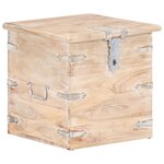 vidaXL Coffre 40x40x40 cm Bois d'acacia solide