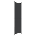 vidaXL Cloison de séparation 5 panneaux Noir 250x220 cm Tissu