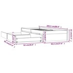 vidaXL Cadre de lit avec tiroirs Blanc 90x200 cm