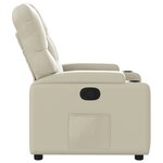 vidaXL Fauteuil inclinable Crème Similicuir