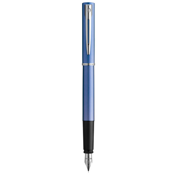 Waterman graduate allure stylo plume laque bleue satinée plume fine cartouche encre bleu coffret cadeau