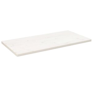 vidaXL Dessus de table blanc 110x55x2 5 cm bois de pin massif