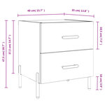 vidaXL Tables de chevet 2Pièces chêne fumé 40x35x47 5cm bois d’ingénierie