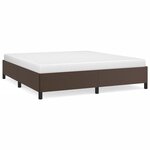 vidaXL Cadre de lit Marron 180x200 cm Similicuir