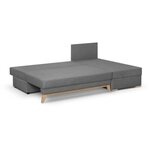 Canapé d'angle convertible - Tissu Gris - 197 x 91/132 x 82 cm - TEIJO