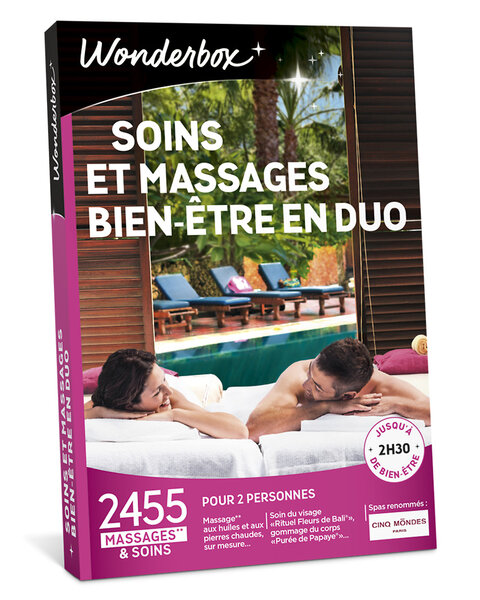 Coffret cadeau - WONDERBOX - Soins et Massages Bien-Être en duo