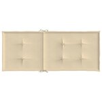 vidaXL Coussins de chaise de jardin dossier haut lot de 4 beige tissu