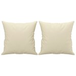 vidaXL Canapé 2 places avec oreillers crème 140 cm similicuir