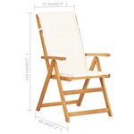 vidaXL Chaises inclinables de jardin 2 Pièces Marron Bois solide d'acacia