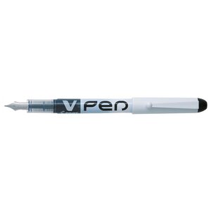 Stylo plume jetable v-pen effaçable pointe moyenne noir x 12 pilot