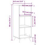 vidaXL Armoire à étagères chêne marron 34 5x32 5x90 cm bois ingénierie