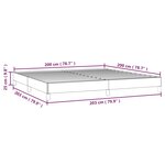 vidaXL Cadre de Lit Noir 200x200 cm Velours