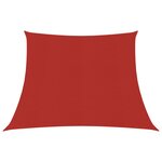 vidaXL Voile d'ombrage 160 g/m² Rouge 4/5x3 m PEHD