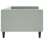 vidaXL Lit de repos gris clair 90x200 cm velours