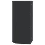 vidaXL Armoire de bain à miroir d'angle noir 30x24x60 cm