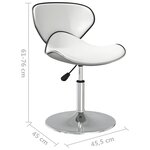 vidaXL Chaises à manger lot de 2 blanc similicuir