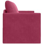 vidaXL Canapé Lit au Sol 2-en-1 Rouge Vin 124x204x61 cm Velours