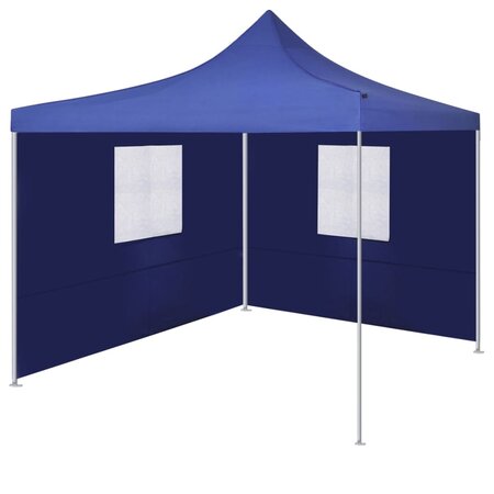 vidaXL Tente pliable avec 2 parois 3 x 3 m Bleu