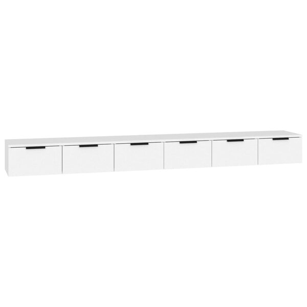 vidaXL Armoires murales 2 Pièces Blanc brillant 102x30x20 cm