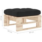 vidaXL Pouf palette de jardin bois de pin imprégné