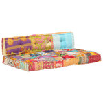 vidaXL Coussin de canapé palette Multicolore Tissu Patchwork