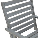 vidaXL Chaises à manger d'extérieur lot de 3 Gris Bois d'acacia