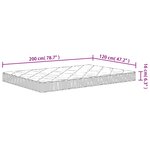 vidaXL Matelas en mousse moyennement doux 120x200 cm