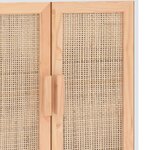 vidaXL Buffet Blanc 60x30x70 cm Bois de pin massif et rotin naturel