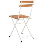 vidaXL Chaises de bistrot pliantes lot de 4 Bois d'acacia solide acier