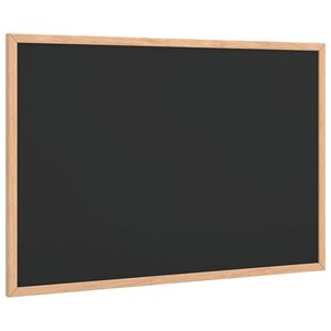 vidaXL Tableau noir avec cadre en bois de pin massif noir 60x40 cm