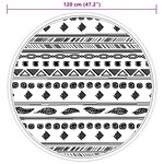 vidaXL Tapis d'extérieur gris Ø120 cm PP