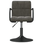 vidaXL Chaises pivotantes à manger lot de 6 gris foncé velours