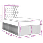 vidaXL Sommier à lattes de lit avec matelas Rose 120x200 cm Velours