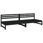 vidaXL Canapés centraux de jardin 2 Pièces noir 120x80 cm bois pin massif