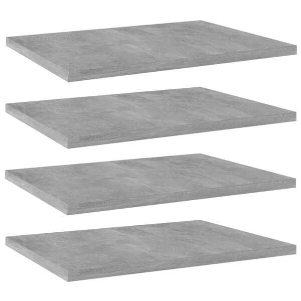 vidaXL Panneaux de bibliothèque 4 Pièces gris béton bois d’ingénierie