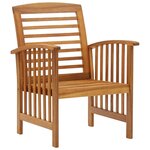 vidaXL Chaises de jardin lot de 2 Bois d'acacia massif