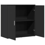 vidaXL Buffet noir 79x38x80 cm bois d'ingénierie