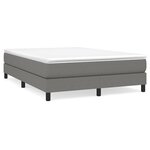 vidaXL Cadre de lit Gris foncé 140x190 cm Tissu