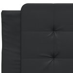 vidaXL Lit avec matelas noir 90x200 cm similicuir