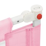 vidaXL Barrière de sécurité de lit d'enfant Rose 190x25 cm Tissu