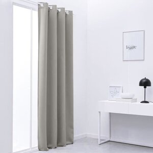 Rideau occultant à oeillets uni Beige 140 x 240 cm