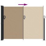 vidaXL Auvent latéral rétractable taupe 160x300 cm