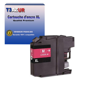 T3AZUR - Cartouche compatible avec Brother MFC-J200 DCP-J105 MFC-J200 DCP-J100 DCP-J105 LC525XL Magenta