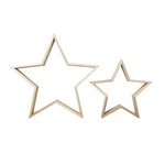 Kit cadres en bois Etoile  FSC MixCredit  35 + 24 5cmø  hauteur 4cm  2 pièces