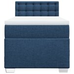 vidaXL Sommier à lattes de lit avec matelas Bleu 80x200 cm Tissu