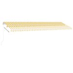 vidaXL Auvent manuel rétractable sur pied 600x300 cm Jaune/Blanc