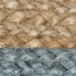 vidaXL Tapis fait à la main Jute avec bord vert olive 180 cm