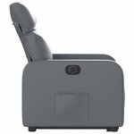 vidaXL Fauteuil inclinable électrique gris similicuir