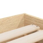vidaXL Cadre de lit et tiroirs chêne sonoma 75x190cm bois d'ingénierie
